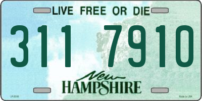NH license plate 3117910