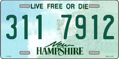 NH license plate 3117912