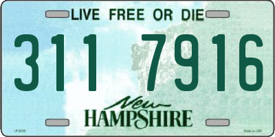 NH license plate 3117916