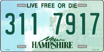 NH license plate 3117917