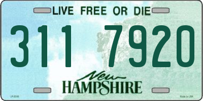 NH license plate 3117920