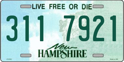 NH license plate 3117921