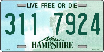 NH license plate 3117924