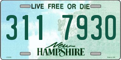 NH license plate 3117930