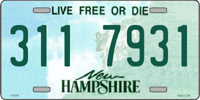 NH license plate 3117931
