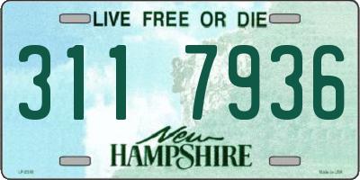 NH license plate 3117936