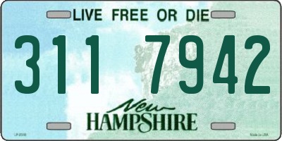 NH license plate 3117942