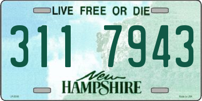 NH license plate 3117943