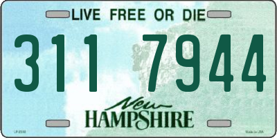 NH license plate 3117944