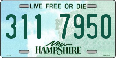 NH license plate 3117950
