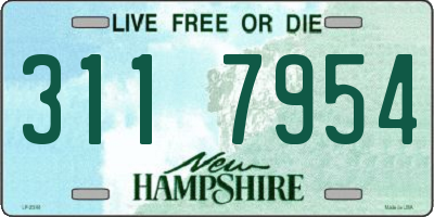 NH license plate 3117954