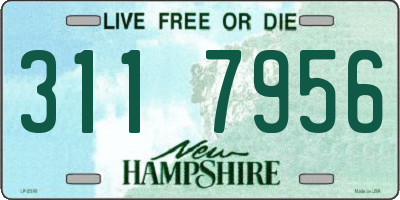 NH license plate 3117956