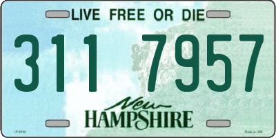 NH license plate 3117957