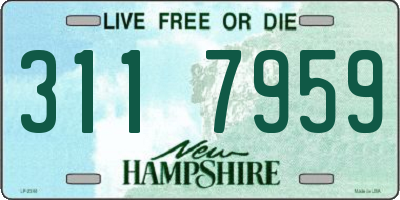 NH license plate 3117959