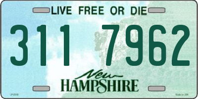NH license plate 3117962