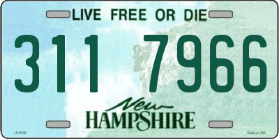 NH license plate 3117966