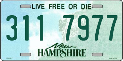 NH license plate 3117977