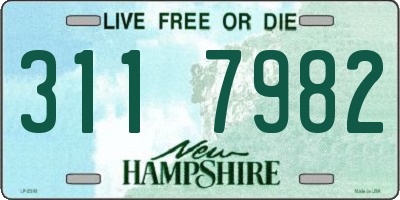 NH license plate 3117982