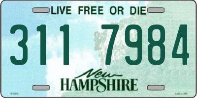 NH license plate 3117984