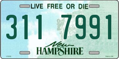 NH license plate 3117991