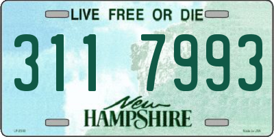 NH license plate 3117993