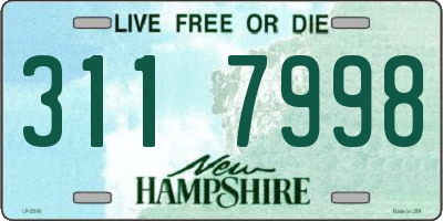 NH license plate 3117998