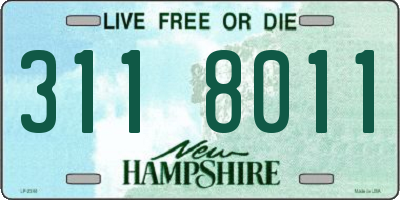 NH license plate 3118011