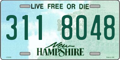 NH license plate 3118048