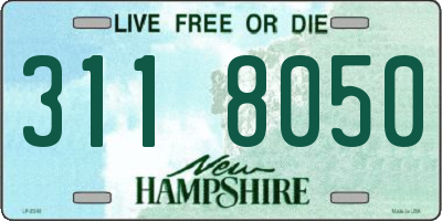 NH license plate 3118050