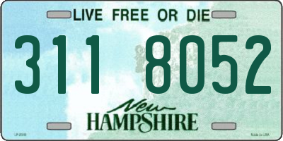 NH license plate 3118052