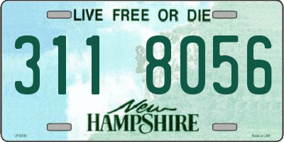 NH license plate 3118056