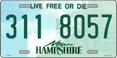 NH license plate 3118057