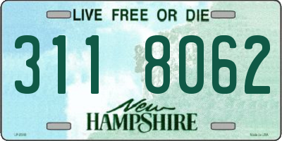 NH license plate 3118062