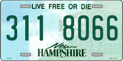 NH license plate 3118066