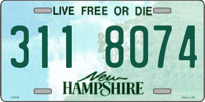 NH license plate 3118074