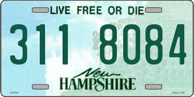 NH license plate 3118084