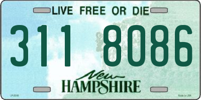 NH license plate 3118086