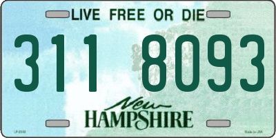 NH license plate 3118093