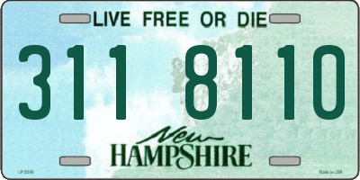 NH license plate 3118110