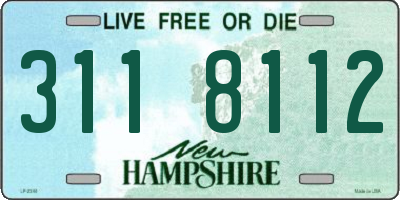 NH license plate 3118112