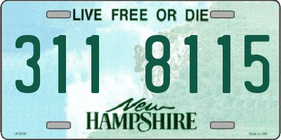 NH license plate 3118115