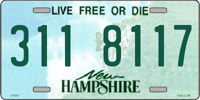 NH license plate 3118117