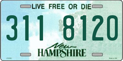 NH license plate 3118120