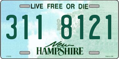 NH license plate 3118121
