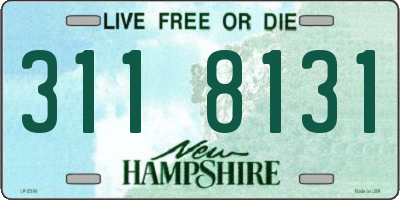 NH license plate 3118131