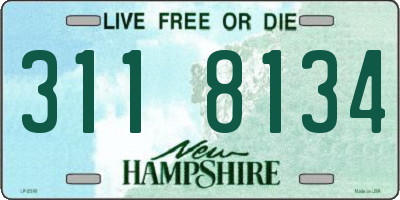NH license plate 3118134