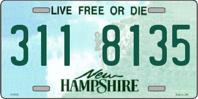 NH license plate 3118135