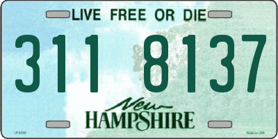 NH license plate 3118137