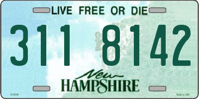 NH license plate 3118142