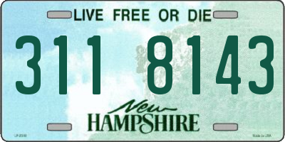 NH license plate 3118143